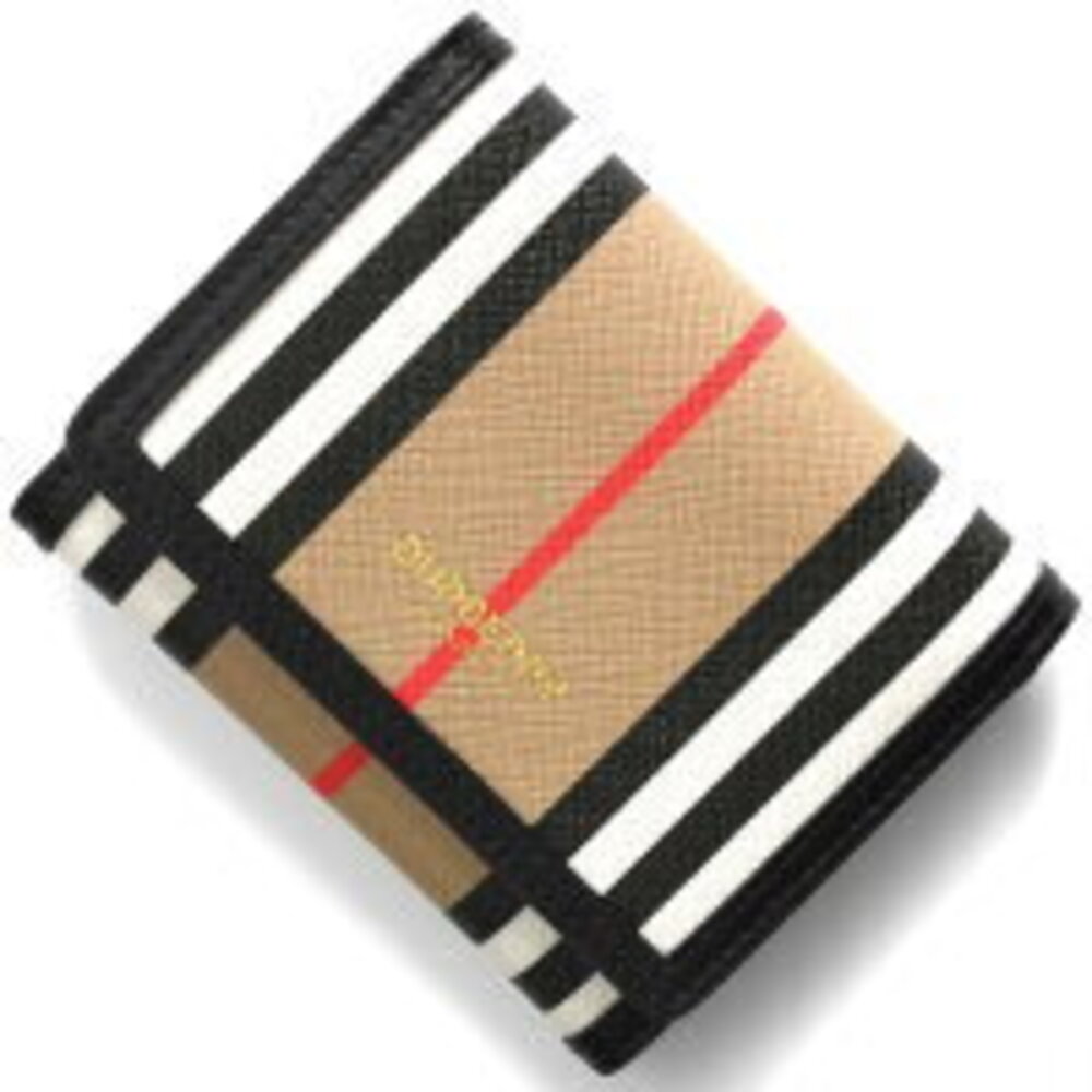 Burberry Lancaster Tri fold Wallet Stripe Beige IFR